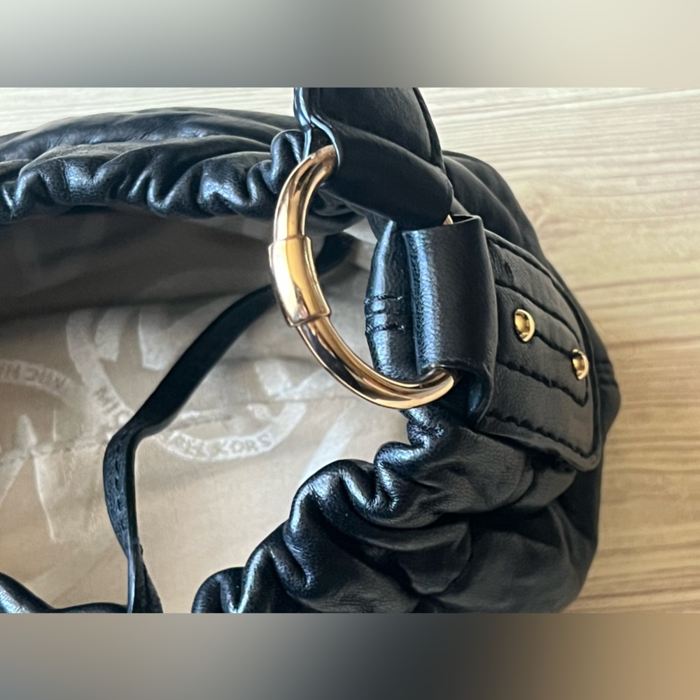 Preowned Michael Kors Mk Drawstring Baguette Bag … - image 5